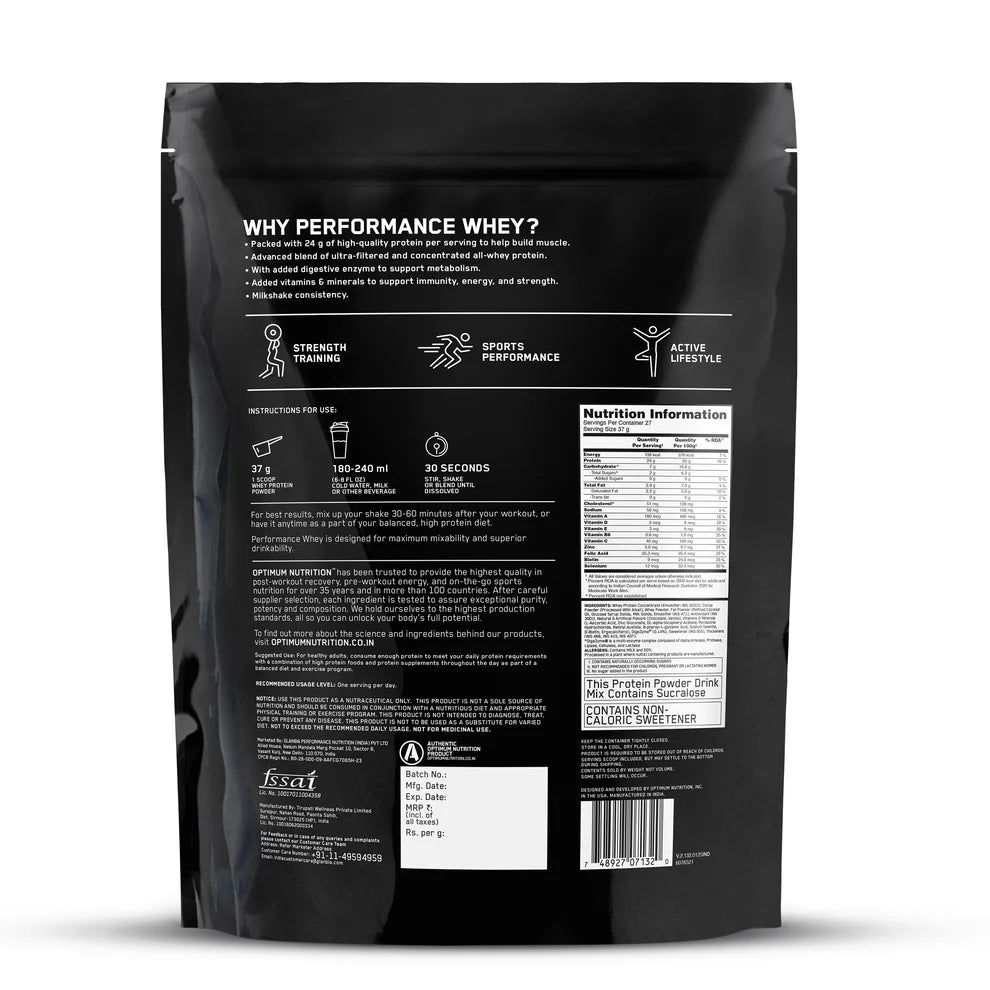 Performance Whey Protein Powder 1Kg
