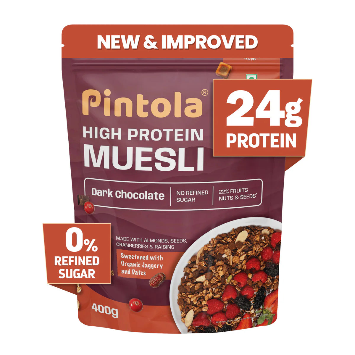 High Protein Dark Chocolate & Cranberry Muesli