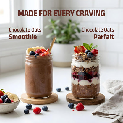 Pintola 26g High Protein Oats, Dark Chocolate, Oats for weight loss, Breakfast Cereals Pouch - 1kg