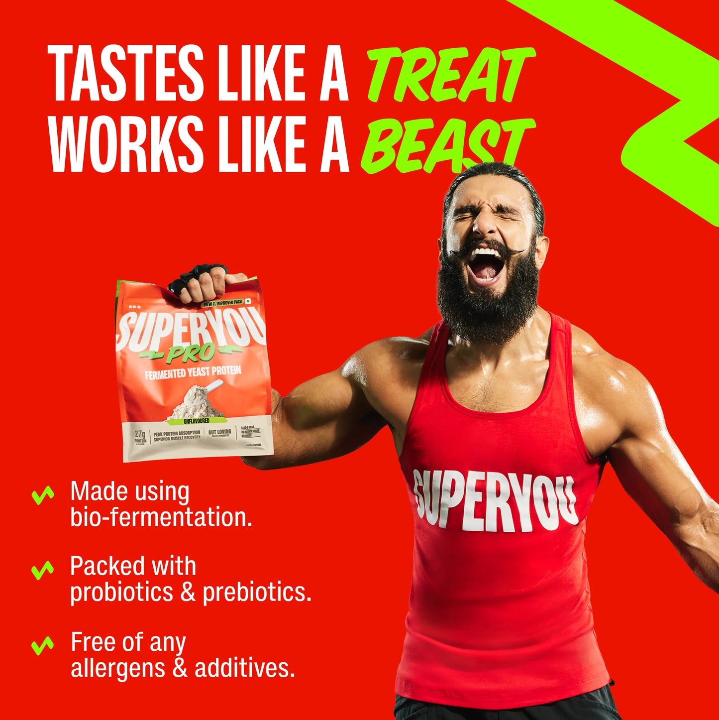 UNFLAVOURED - FERMENTED YEAST PROTEIN - 1KG